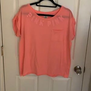 Large pink pocket t